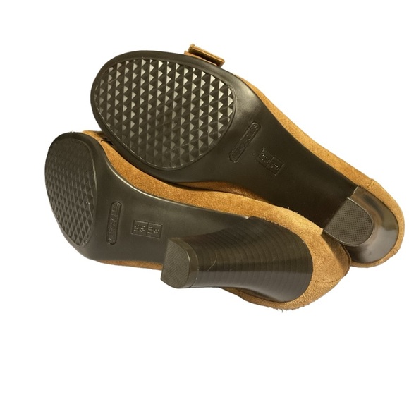 Aerosoles Roler Derby Heels Suede Tan Buckle‎ size 10 - Picture 6 of 10